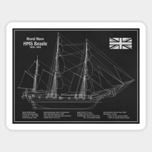 Charles Darwin HMS Beagle Tall Ship - PDL Magnet
